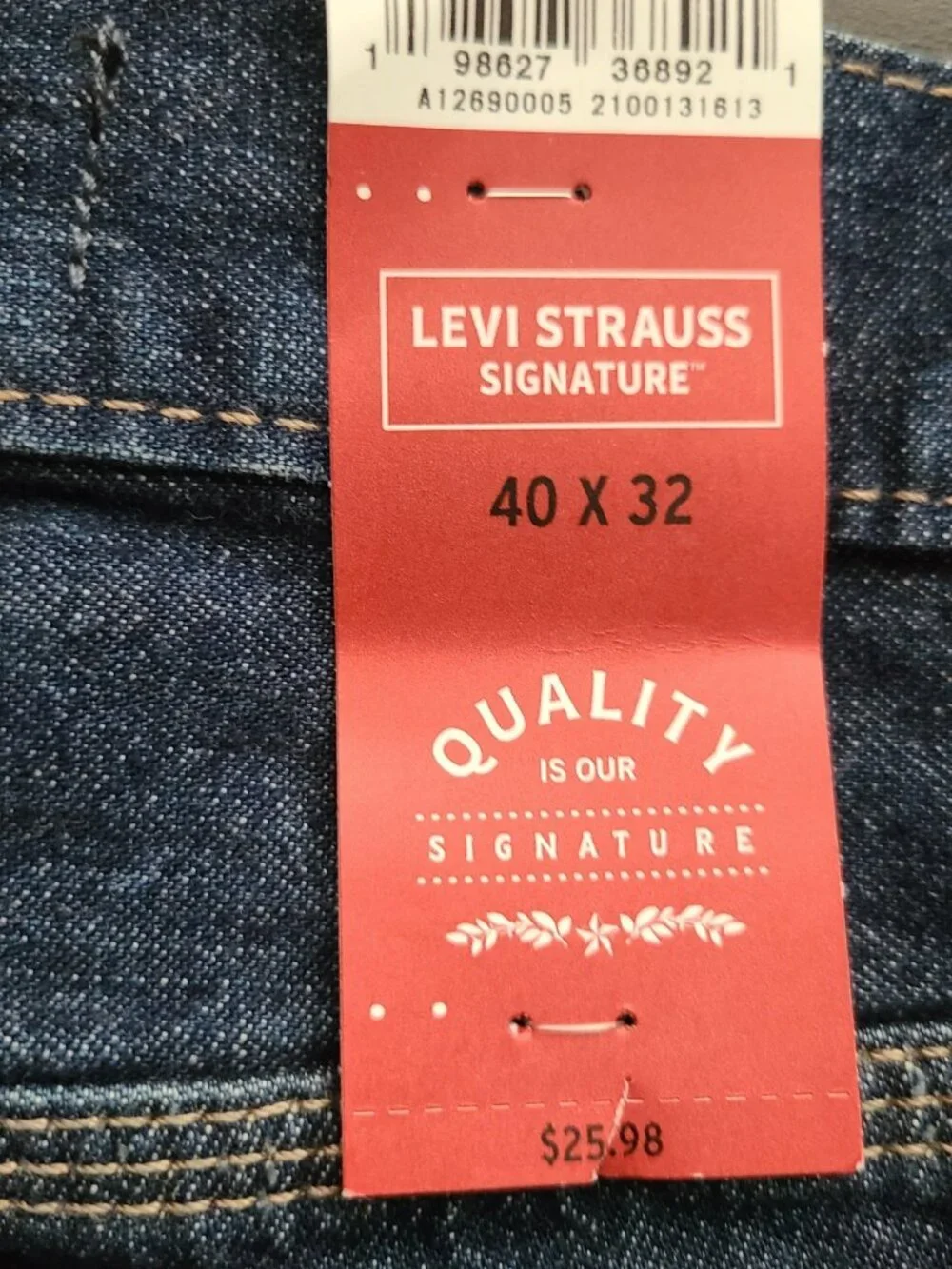 Levi Strauss Signature Workwear Mens Carpenter Jeans Blue Size 40 X 32